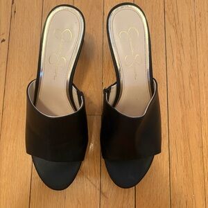 Jessica Simpson Black Suede Mules